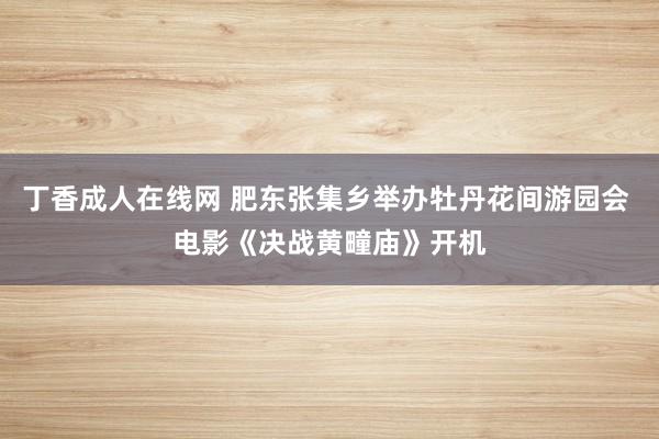 丁香成人在线网 肥东张集乡举办牡丹花间游园会 电影《决战黄疃庙》开机